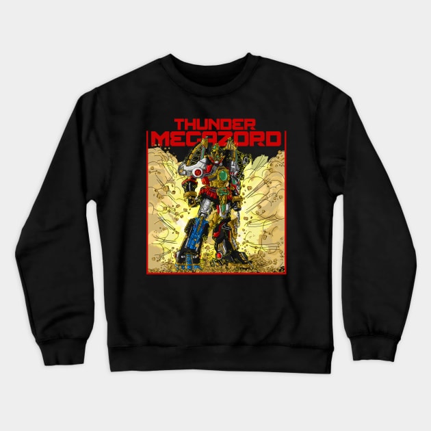 Thunder Megazord Crewneck Sweatshirt by CoretanVector